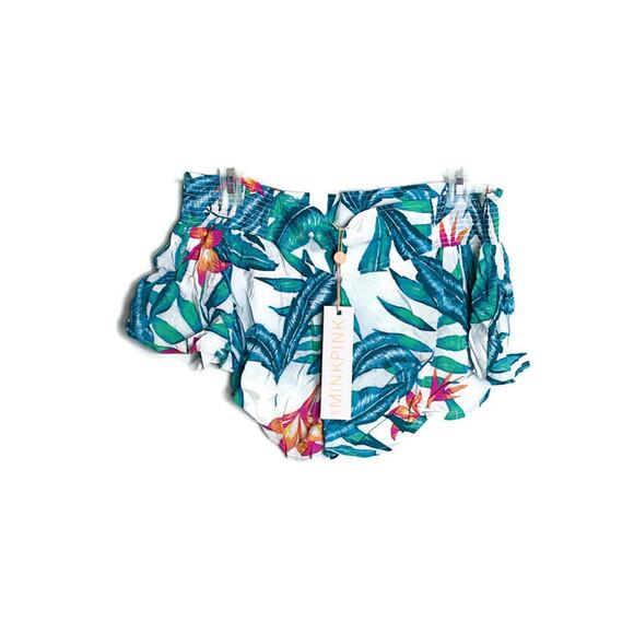 MINKPINK Other - MinkPink Swim Panama Palms Hipster Shorts Large Vacation Coastal Tropical Island